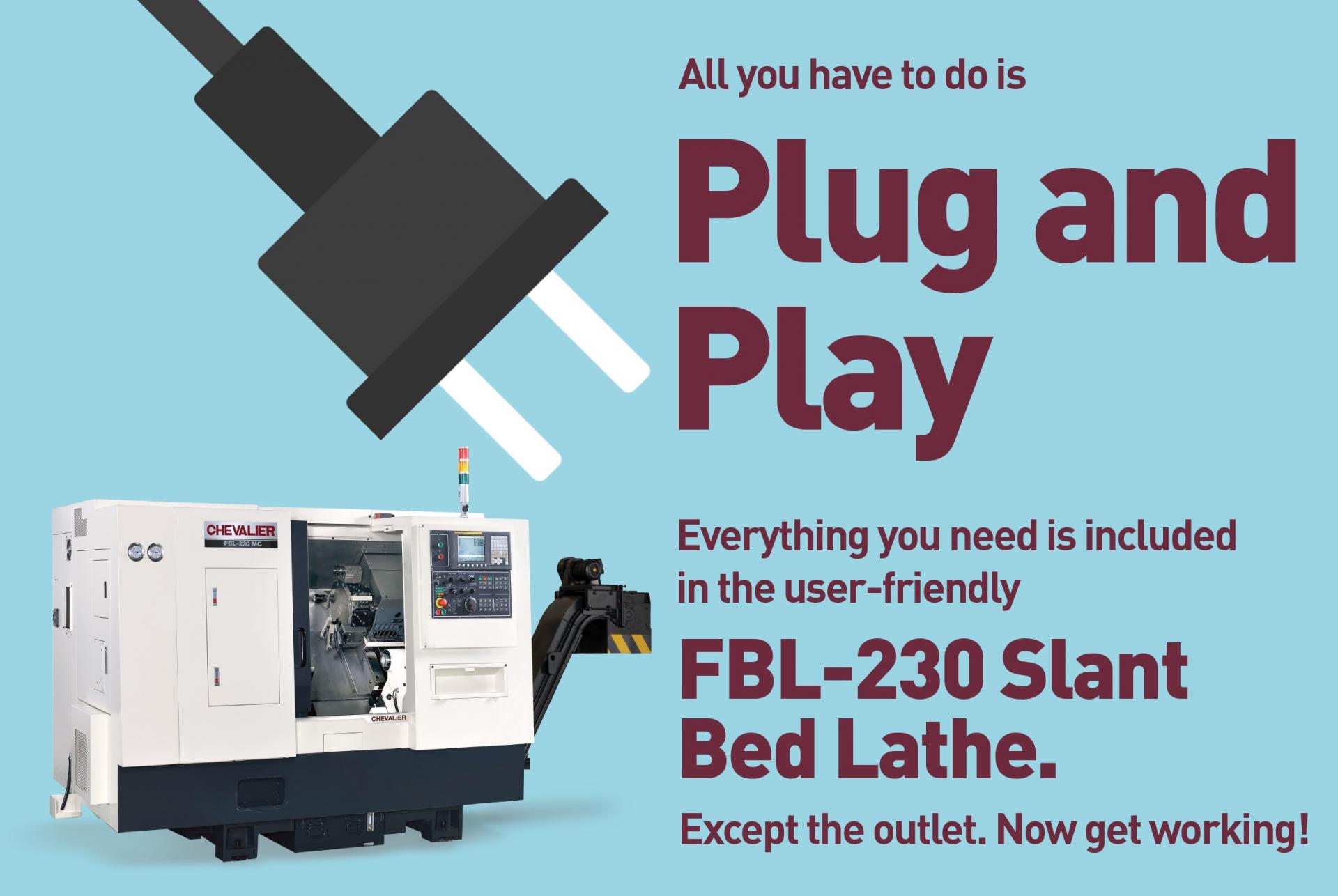 CHEVALIER FBL-230 SLANT BED LATHE
